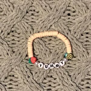 Clay beaded bracelet